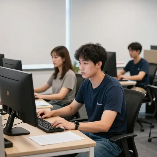我们工作时穿着非常随意。