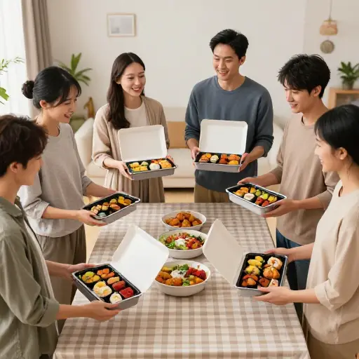 他们每个人都为聚会带来了一道不同的菜。