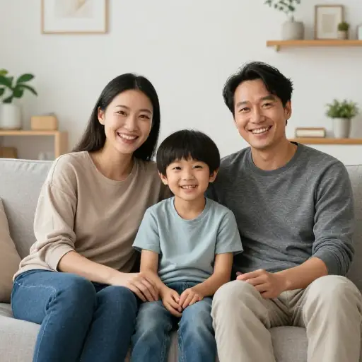 我来自一个非常幸福和睦的家庭。