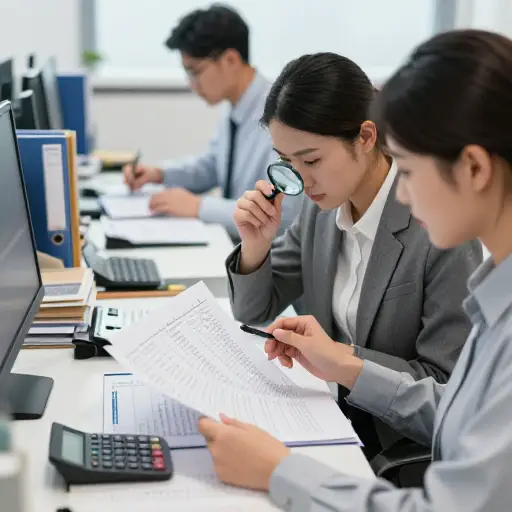 会计部门正在审计公司的财务记录。