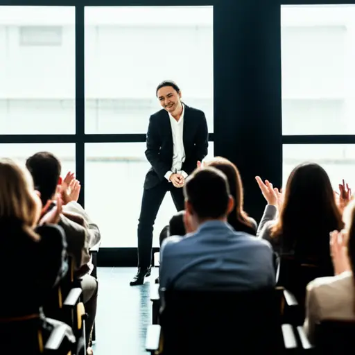 演讲结束后，观众们热烈鼓掌，演讲者感谢了他们的支持。