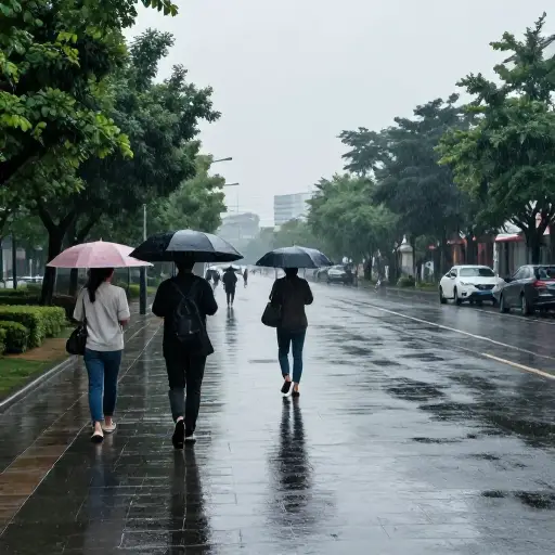 雨已经连续下了三天了。