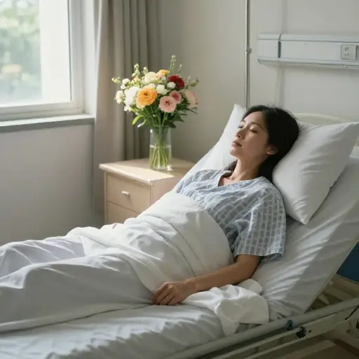 在她生病时送花给她，是如此周到的举动，一份真切的关怀。