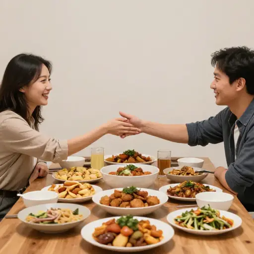 留下来吃晚饭吧——饭菜多得很。