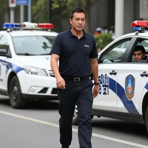 他不知道警察在监视他。