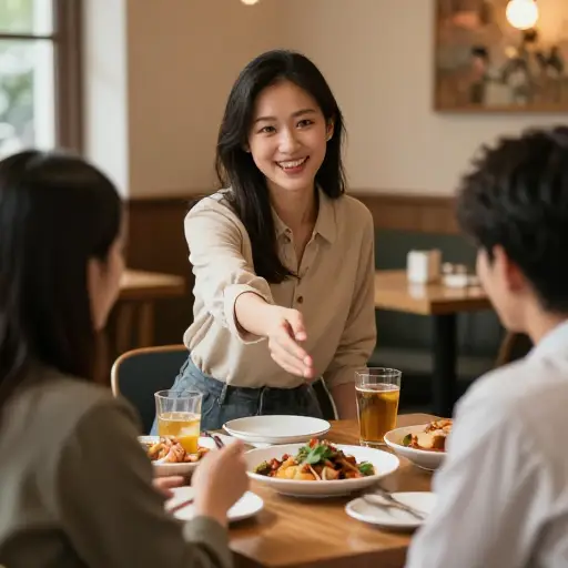 以她典型的慷慨，她提出为我们所有人付款。