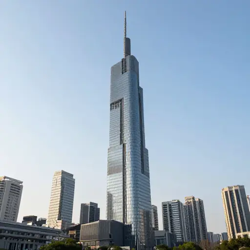 那座建筑非常高。
