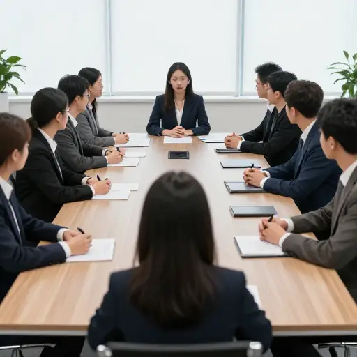 她经历了由十人小组面试的折磨。