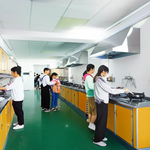 我们宿舍楼有一个公共厨房。
