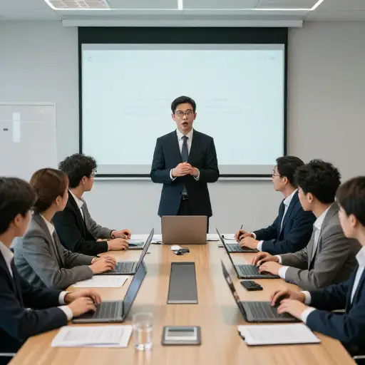 当他宣布这个消息时，会议现场鸦雀无声。
