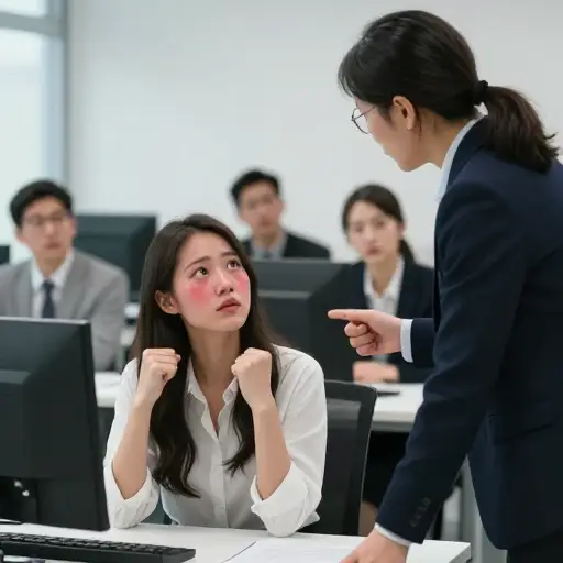不公平的批评让她怒火中烧。