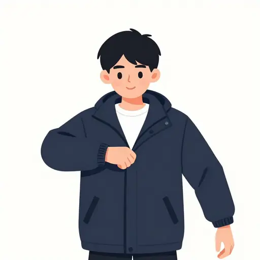这个孩子能自己穿衣服。