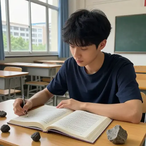 我现在在大学学习地质学。