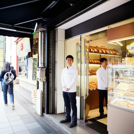 那位经理在街角经营一家面包店。