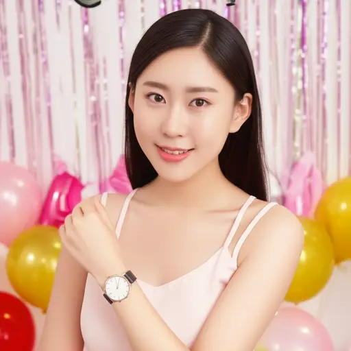 她生日那天得到了一块漂亮的手表。