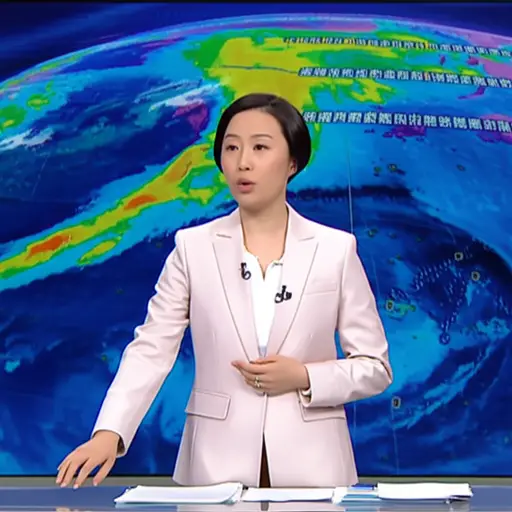 天气预报员提醒居民即将有暴风雨来临。