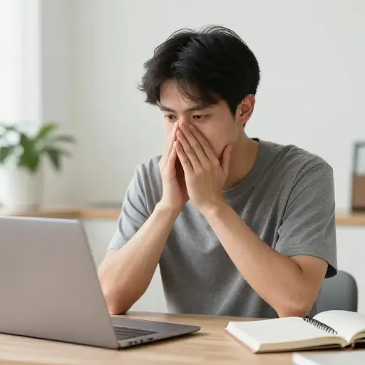 他过度工作，损害了健康。
