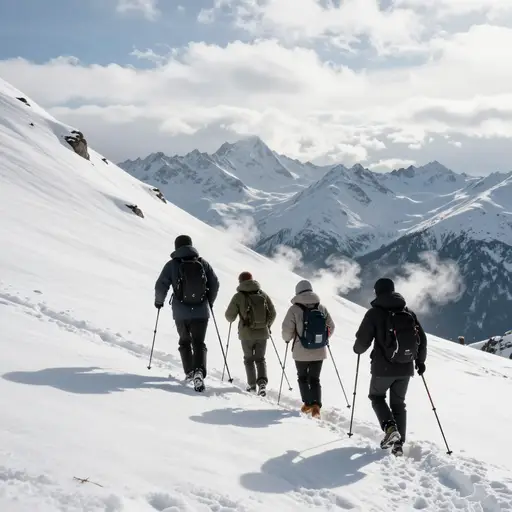 穿越积雪覆盖的山口的艰苦跋涉考验了最有经验的登山者。