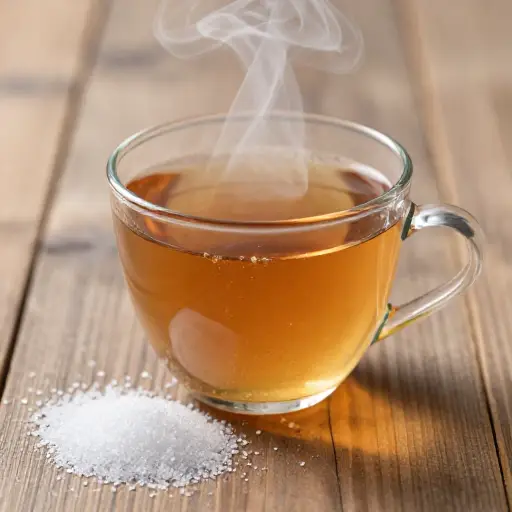 糖在热茶中容易溶解。