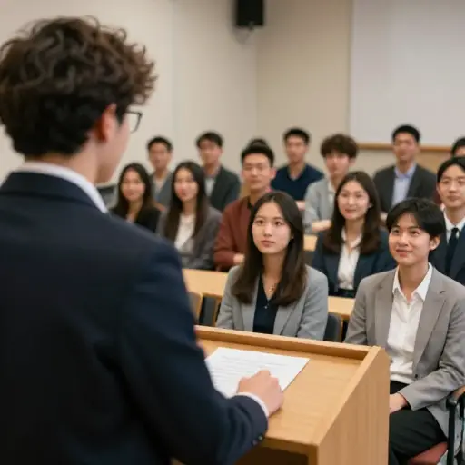 观众们对他尴尬的笑话报以紧张的笑声。