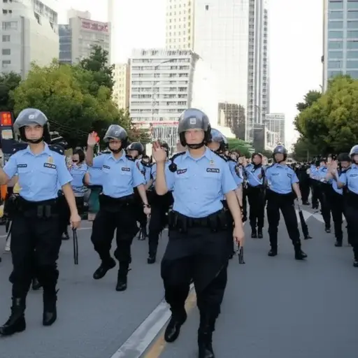 经过几天的谈判，抗议者最终向警方投降了。