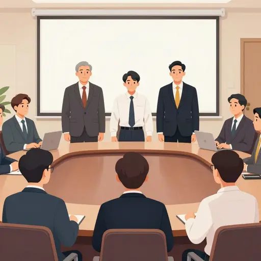 先生们，请入座，会议即将开始。