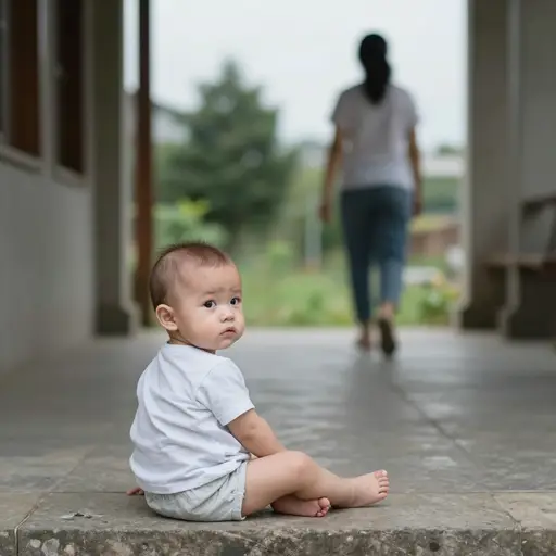 当他还是个婴儿时，他被母亲遗弃了。