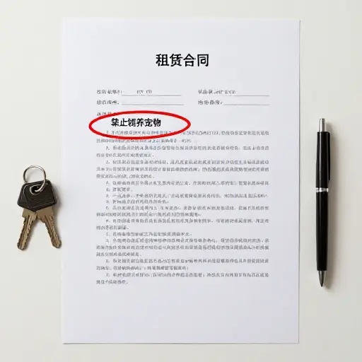 租赁条款禁止在公寓内饲养宠物。