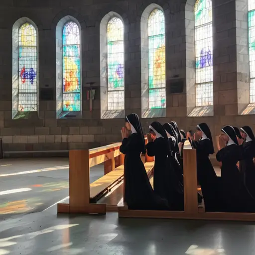这座修道院的修女们每天早晨都会一起祷告。