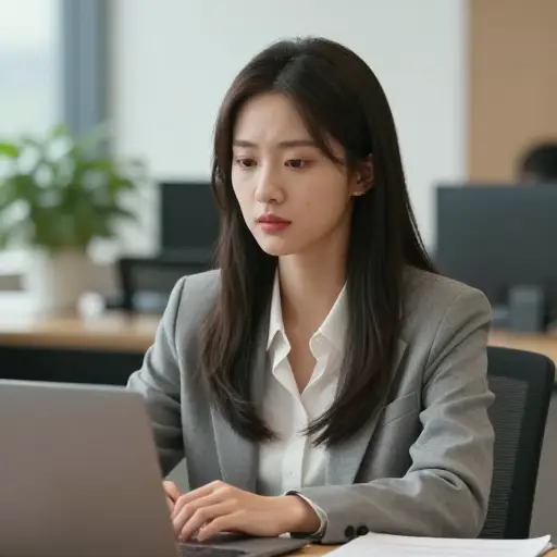 她喜欢上了一位同事。