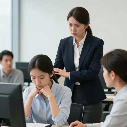 他不专业的态度受到了经理的批评。