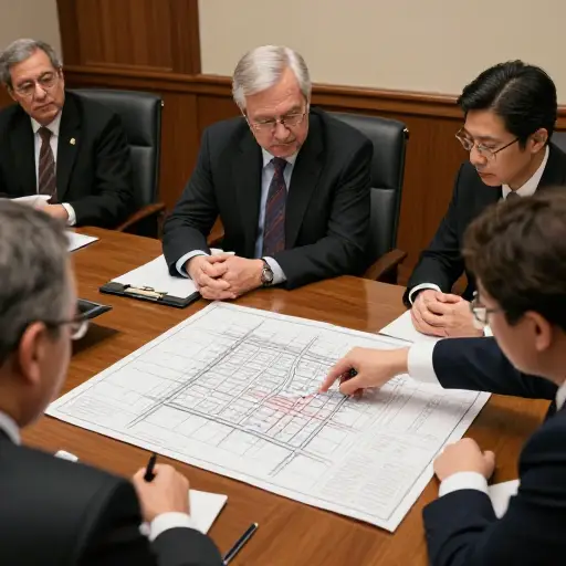 市议会审查了街道规划图以改善交通流线。