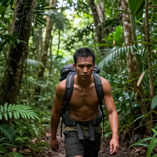穿越雨林徒步旅行需要良好的体能。