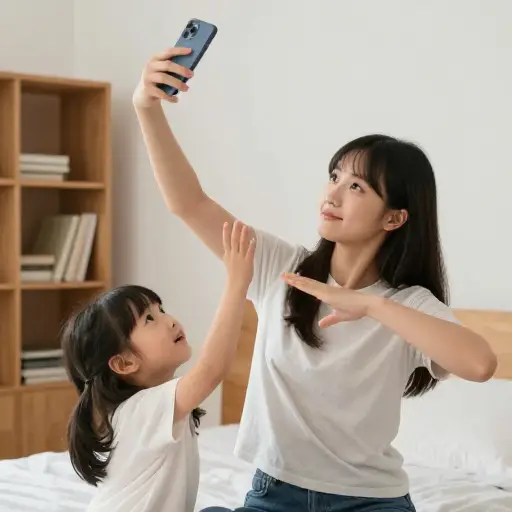 我让我妹妹不要碰我的手机。