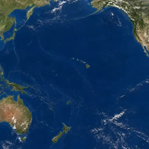 夏威夷位于太平洋中部。