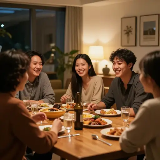 我们度过了一个愉快的夜晚。