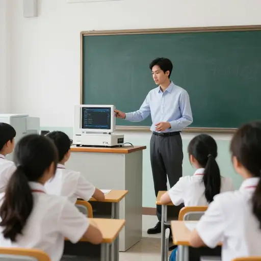 老师演示了如何使用这台设备。