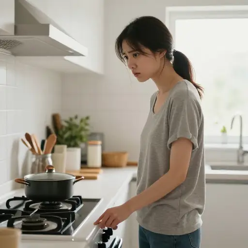 她短暂的记忆空白让她忘了关炉子。