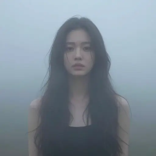 一个容貌精致的轮廓从晨雾中浮现。