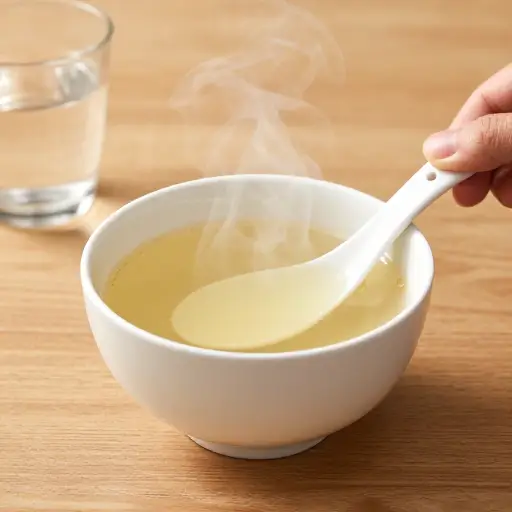 这汤现在烫得没法喝。