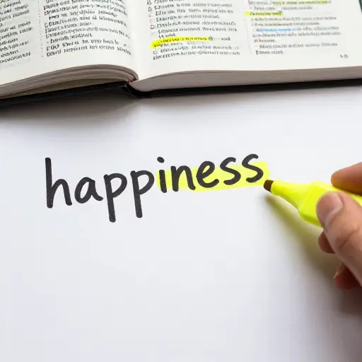 在单词 'happiness' 中，'-ness' 是一个常见的后缀，用于将形容词变为名词。