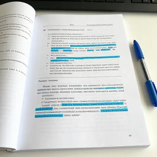 编辑用蓝色标记笔高亮了文档中的所有修改。
