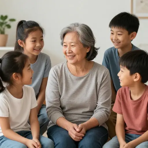 他们是好孩子，而且他们像我的母亲。
