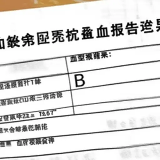 我的血型是B型。