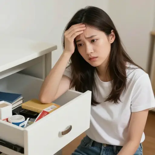 玛丽试图回想她上次从抽屉里拿走它的时候。