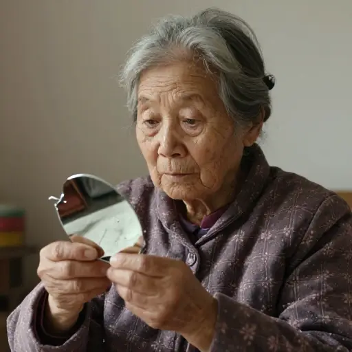 我奶奶很迷信，她认为打碎镜子会带来七年的厄运。