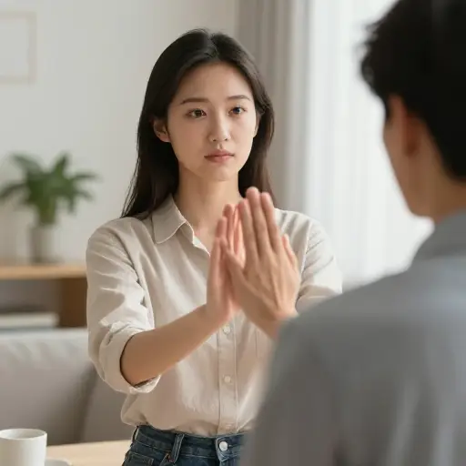 她礼貌地拒绝了他。