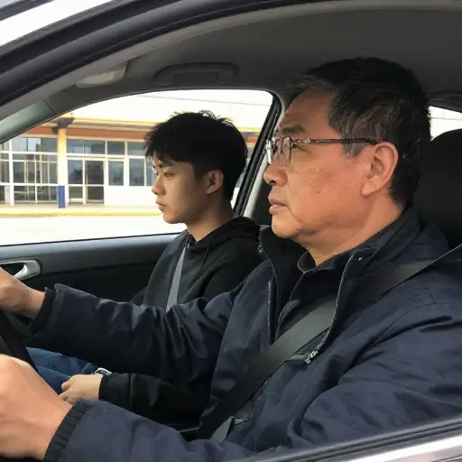 我爸爸让我搭便车去火车站。