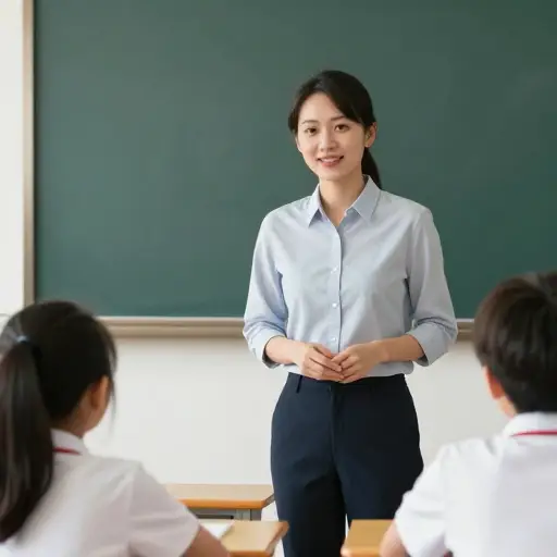 那位老师总是以和蔼可亲的态度对待学生。