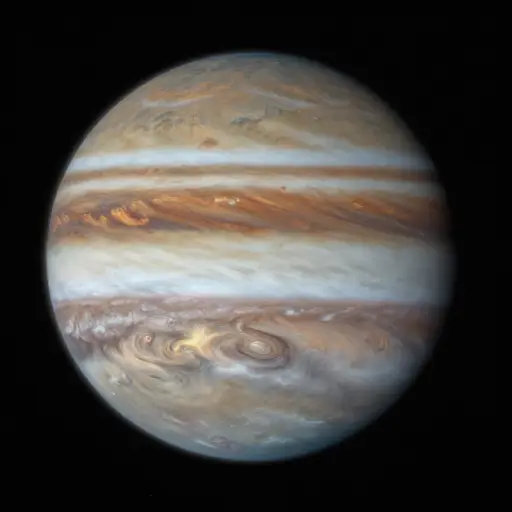 科学家们正在研究木星赤道附近的风暴系统。